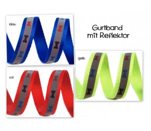 GURTBAND 20mm Reflektorstreifen Knochen